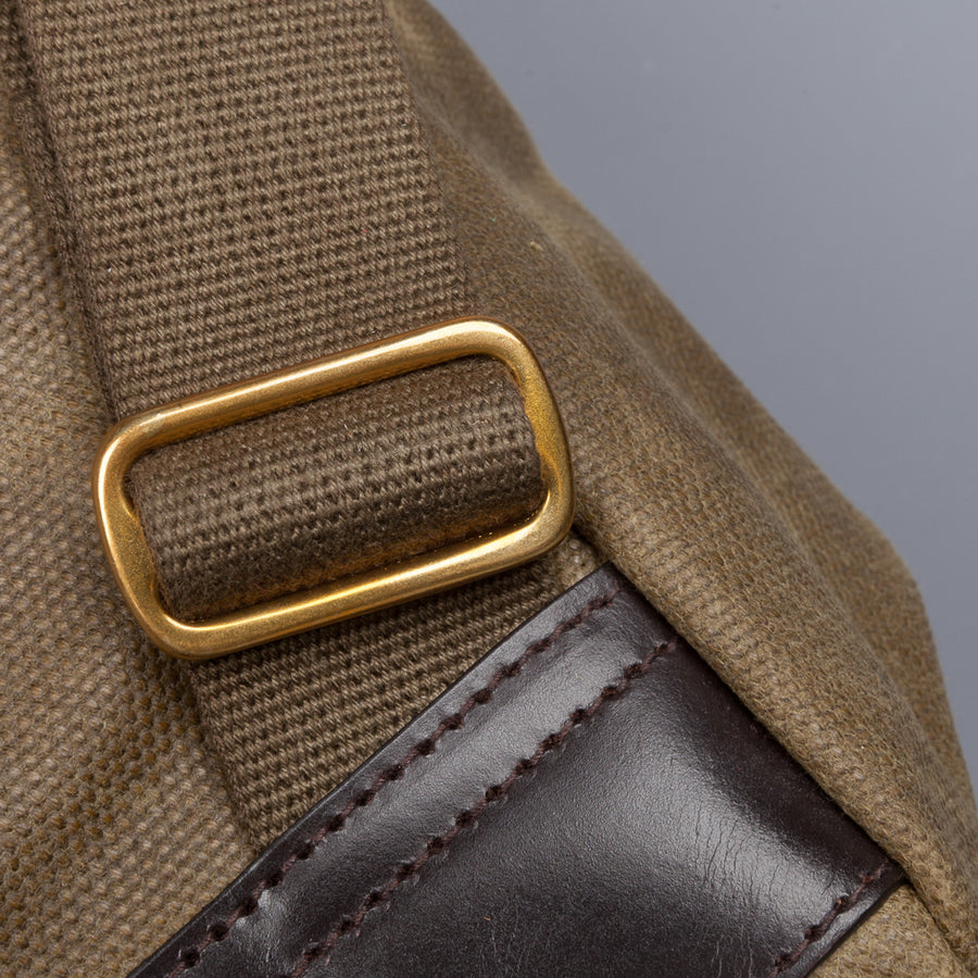 Croots Drawstring rucksack Waxed Olive