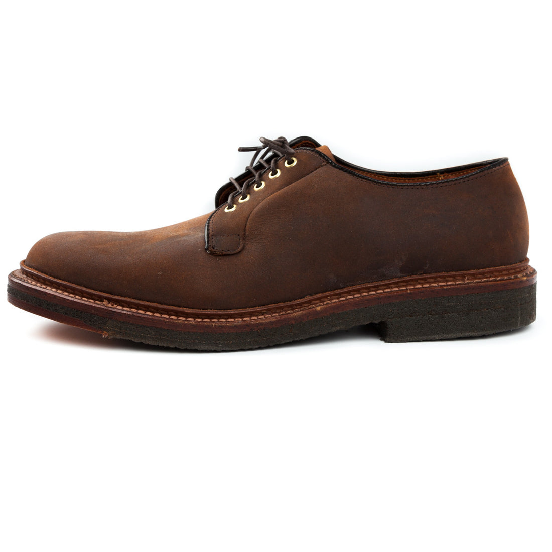 Alden plain toe in tabacco chamois leather