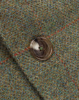 De Petrillo x Frans Boone jacket Shetland Herringbone two tone windowpane moss