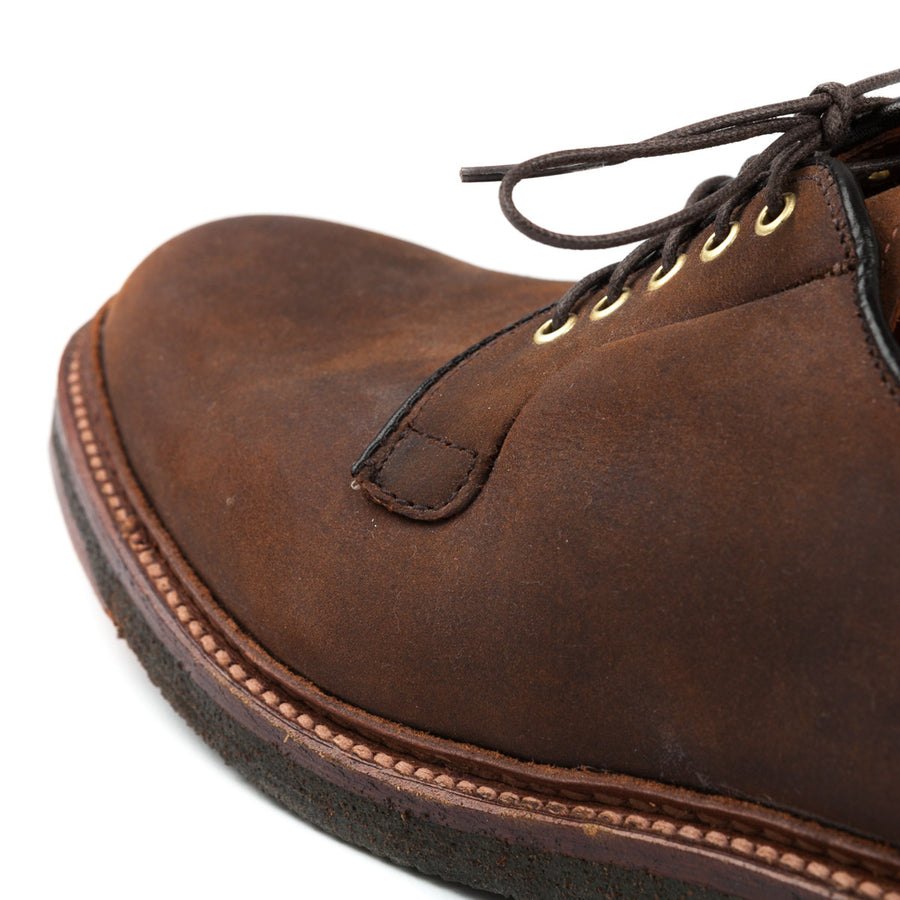 Alden plain toe in tabacco chamois leather