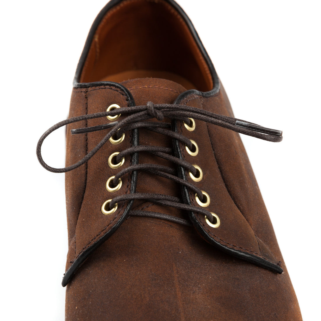 Alden plain toe in tabacco chamois leather