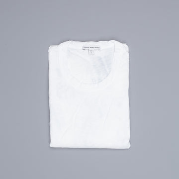 James Perse Women Sheer Slub Crew Neck Tee White