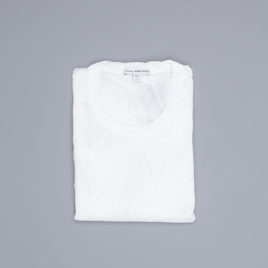 James Perse Women Sheer Slub Crew Neck Tee White