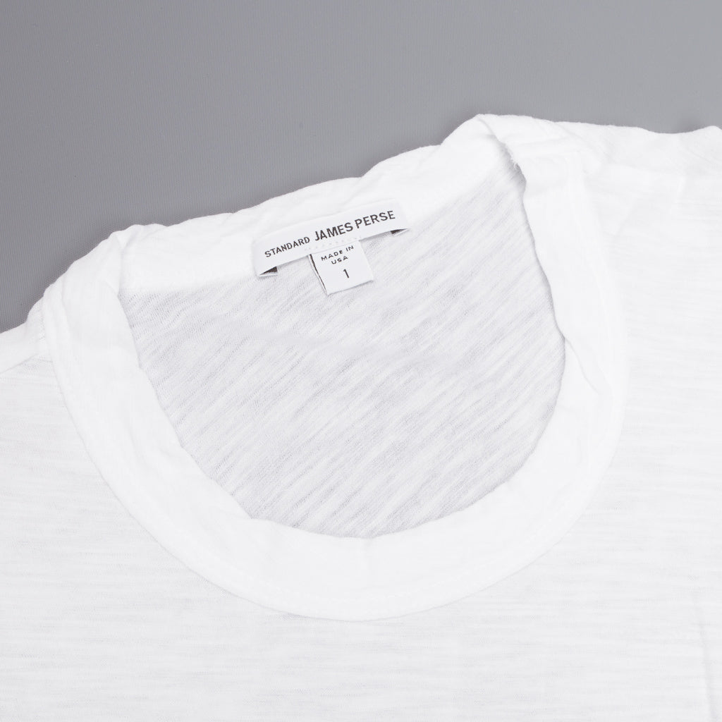 James Perse Women Sheer Slub Crew Neck Tee White