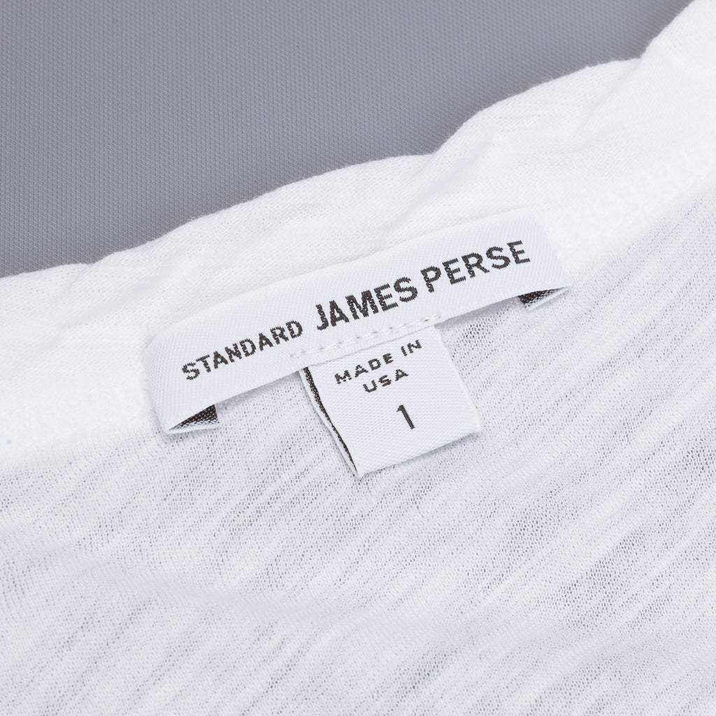 James Perse Women Sheer Slub Crew Neck Tee White