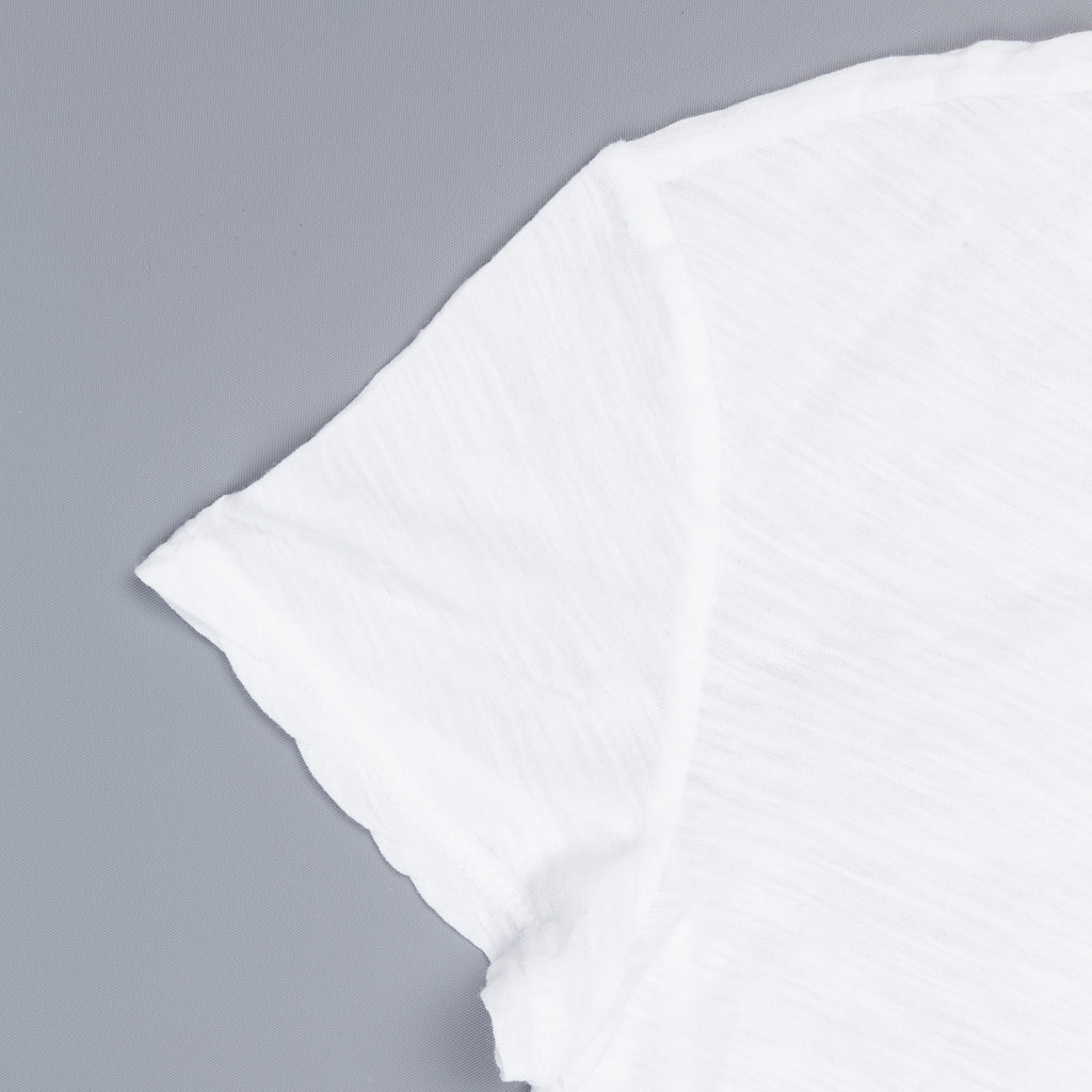 James Perse Women Sheer Slub Crew Neck Tee White