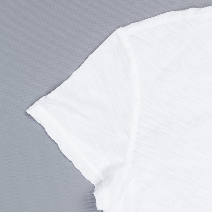 James Perse Women Sheer Slub Crew Neck Tee White