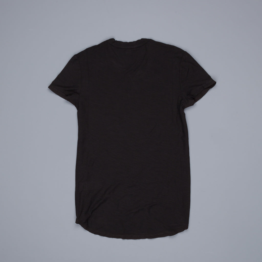 James Perse Women Sheer Slub Crew Neck Tee Black