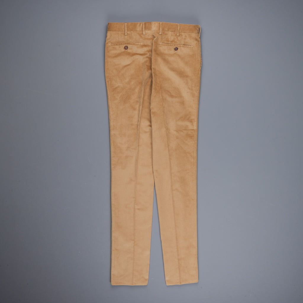 Rota Pantaloni High Rise Regular Fit 14-Wale Corduroy Stretch Beige Scuro