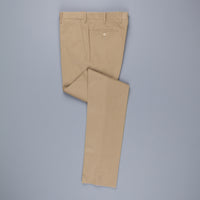 Rota Pantaloni High Rise Regular Fit Mid Weight Cotton Gabardine Beige Scuro