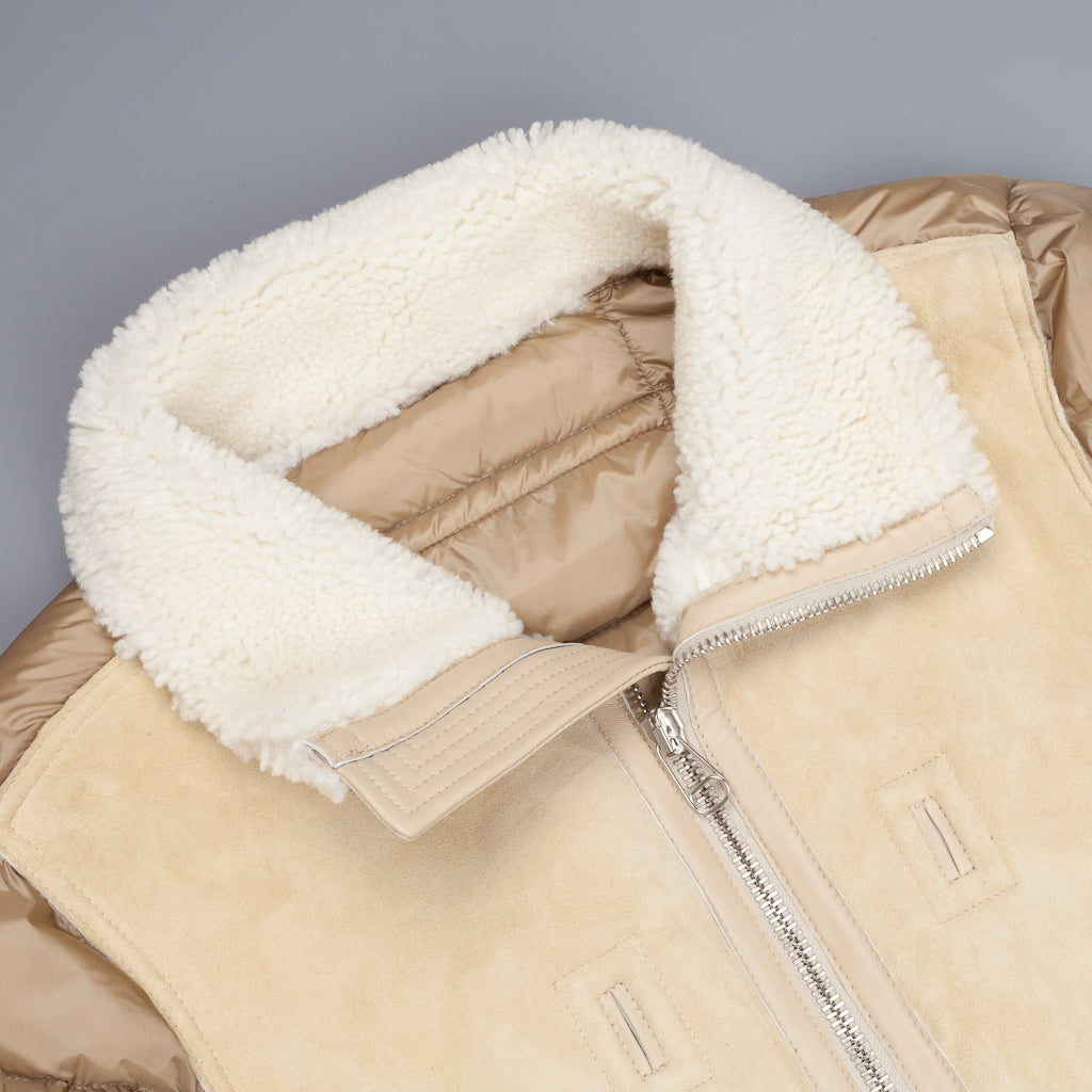 Ten C shearling liner Kaki chiaro