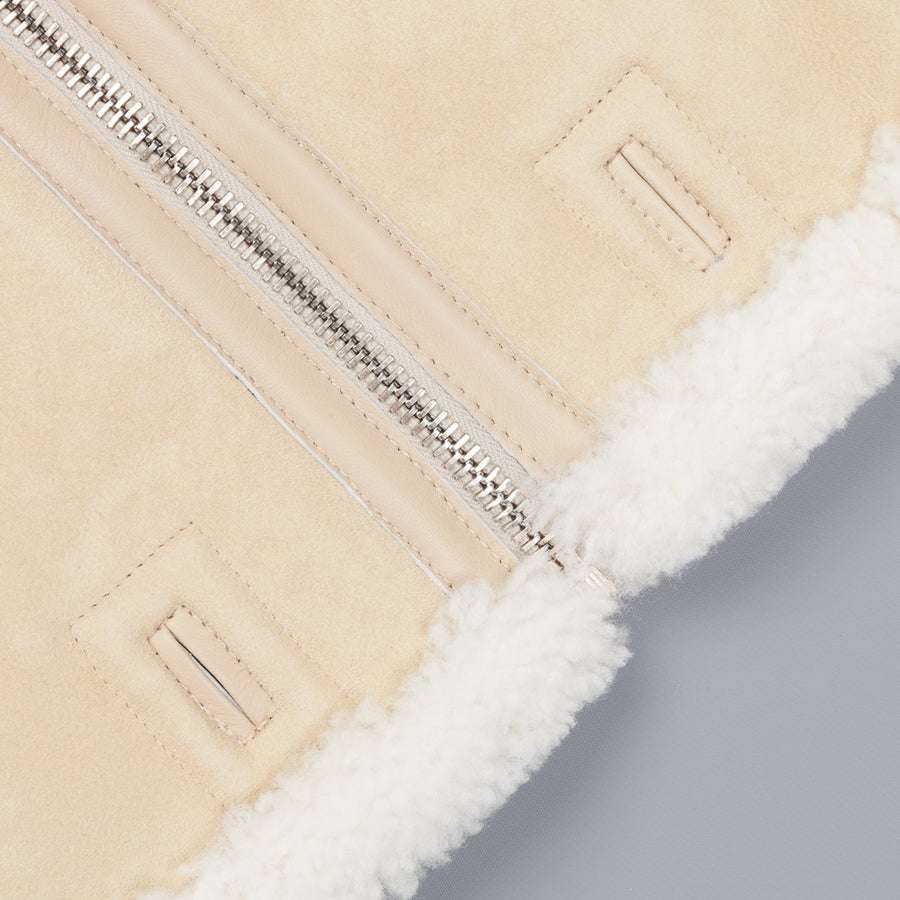 Ten C shearling liner Kaki chiaro