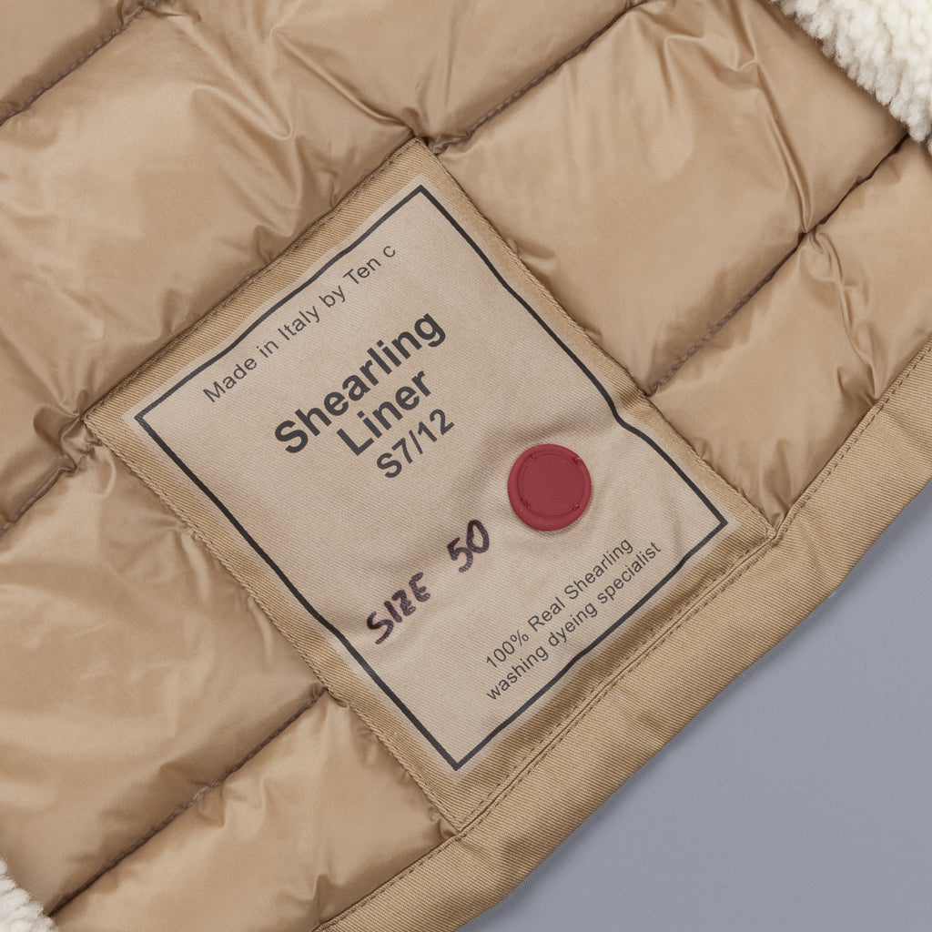 Ten C shearling liner Kaki chiaro