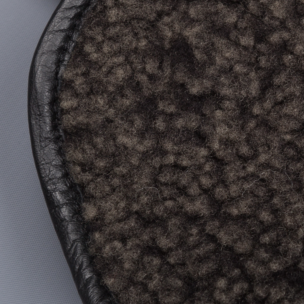 Ten C shearling hood Grigio fuliggine