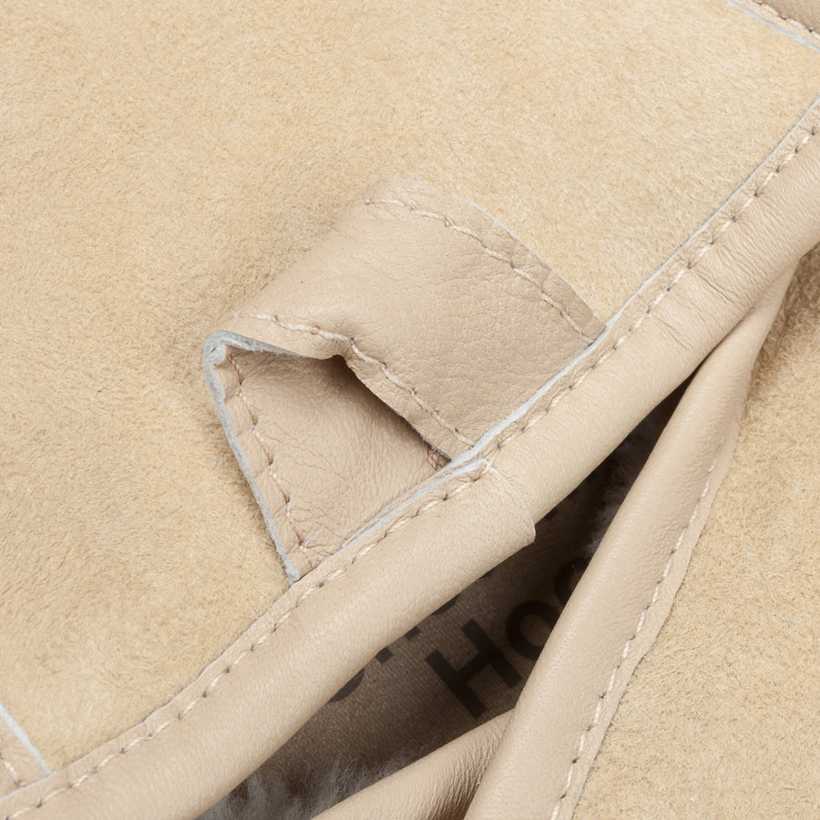 Ten C shearling hood Kaki chiaro