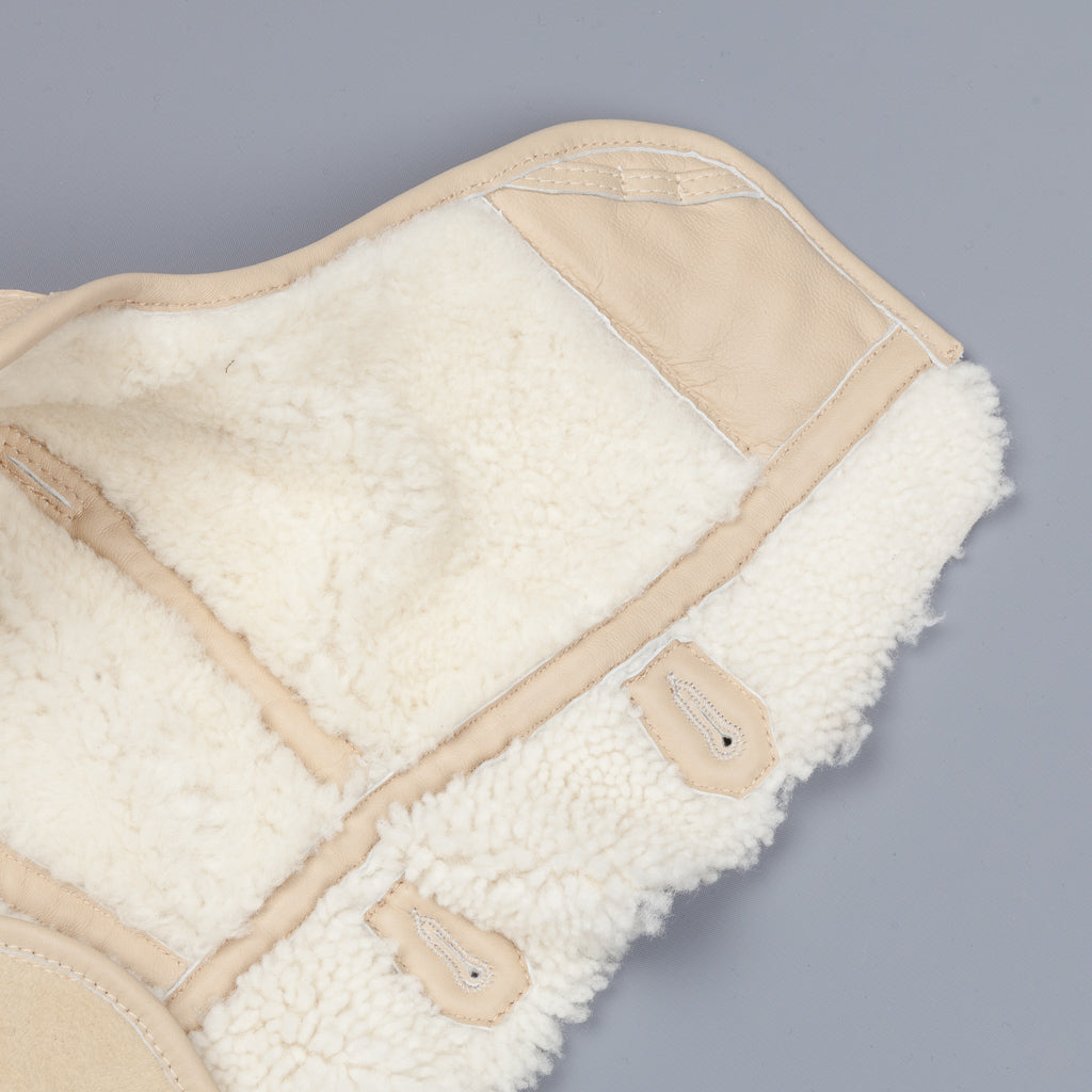 Ten C shearling hood Kaki chiaro