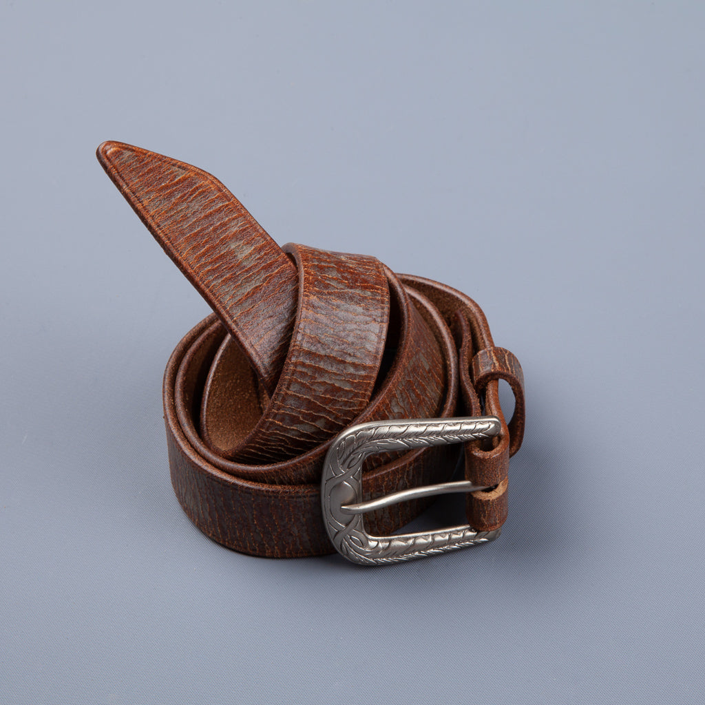 RRL Miller Belt Tumbled Cowhide Leather Light Brown – Frans Boone Store
