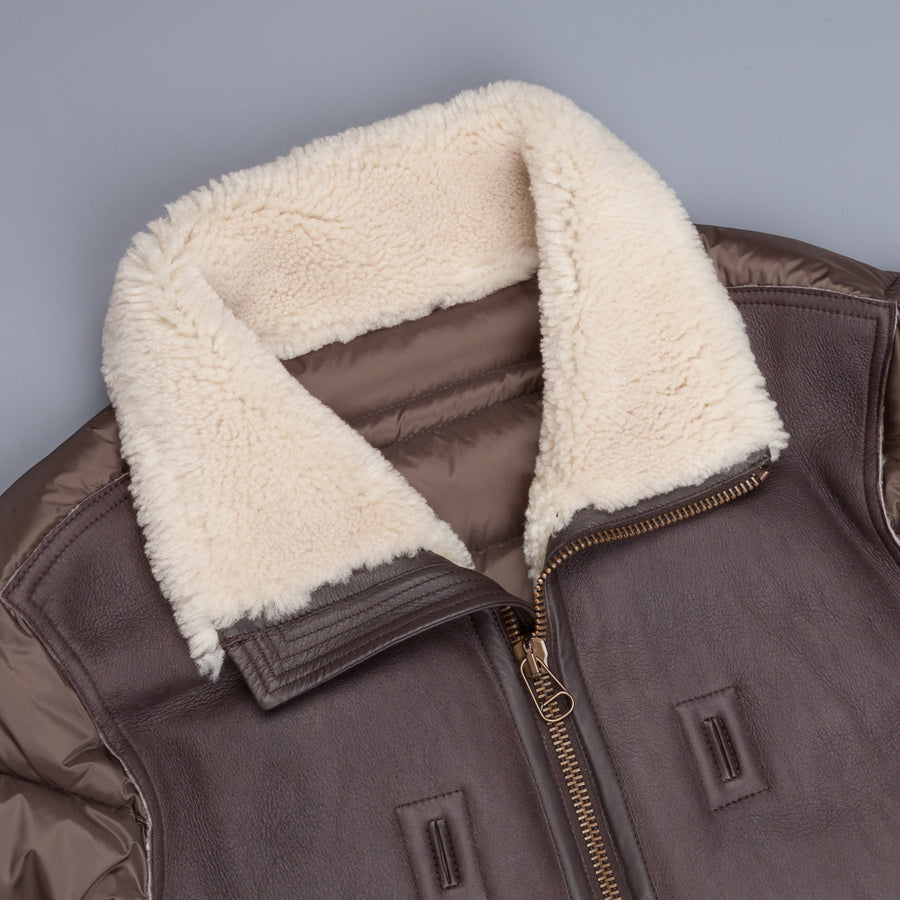 Ten C Shearling liner bianco garza