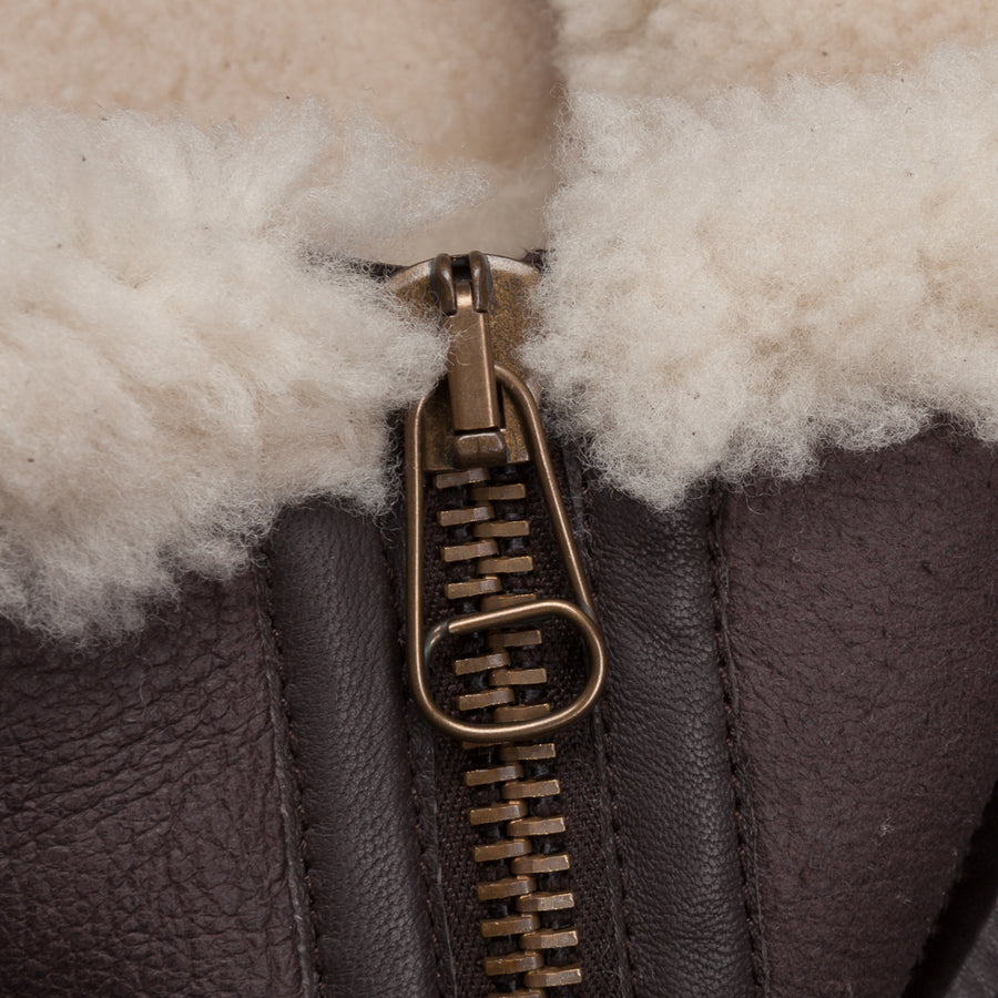 Ten C Shearling liner bianco garza