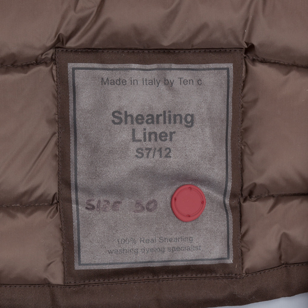 Ten C Shearling liner bianco garza