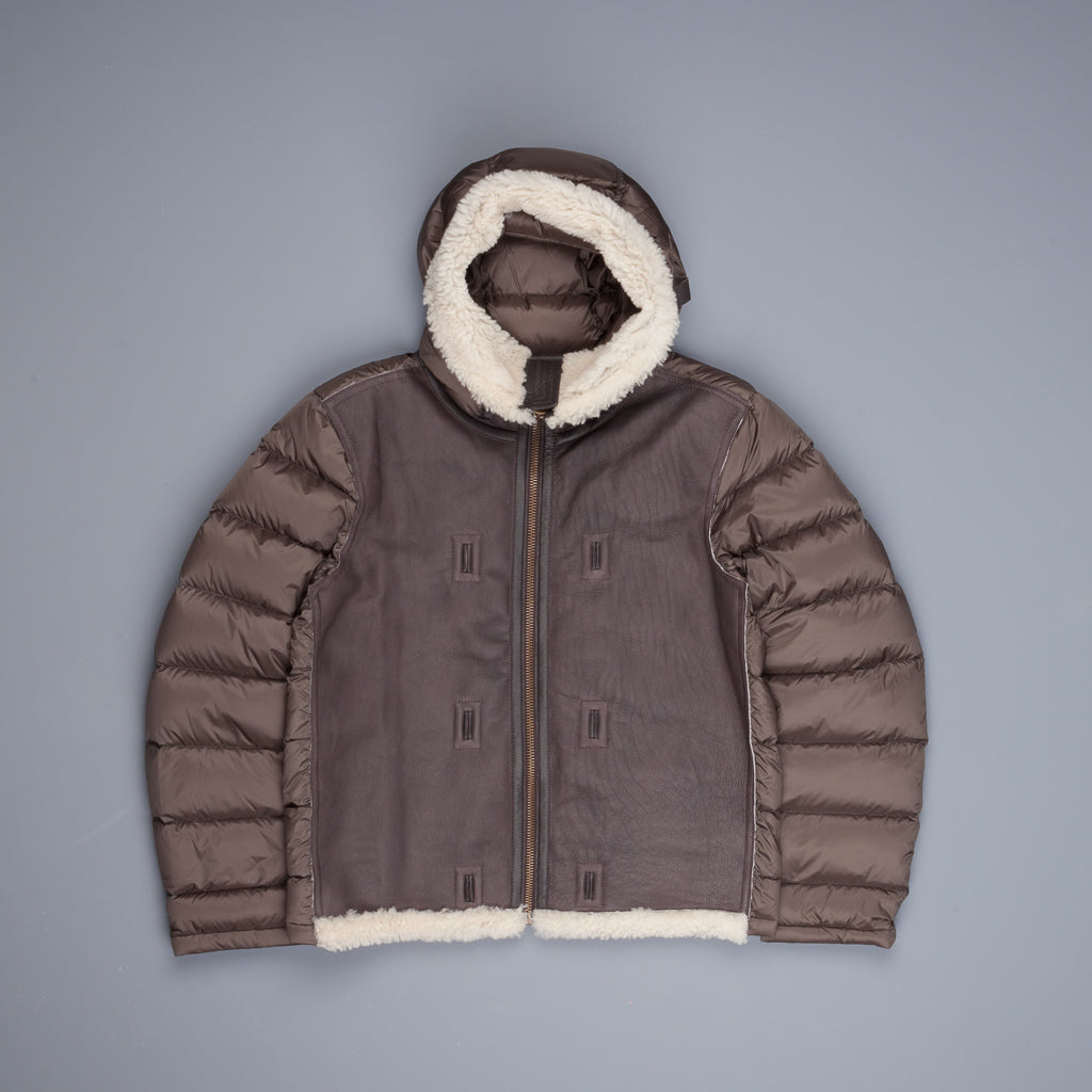 Ten C Shearling hooded Liner Bianco garza