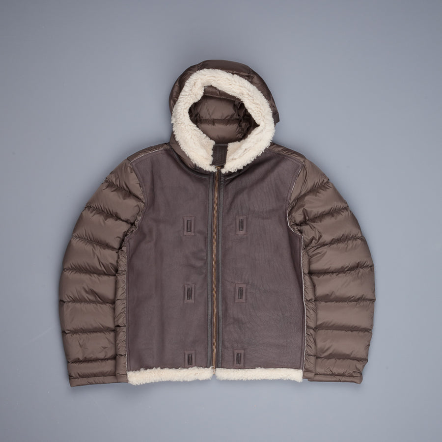 Ten C Shearling hooded Liner Bianco garza