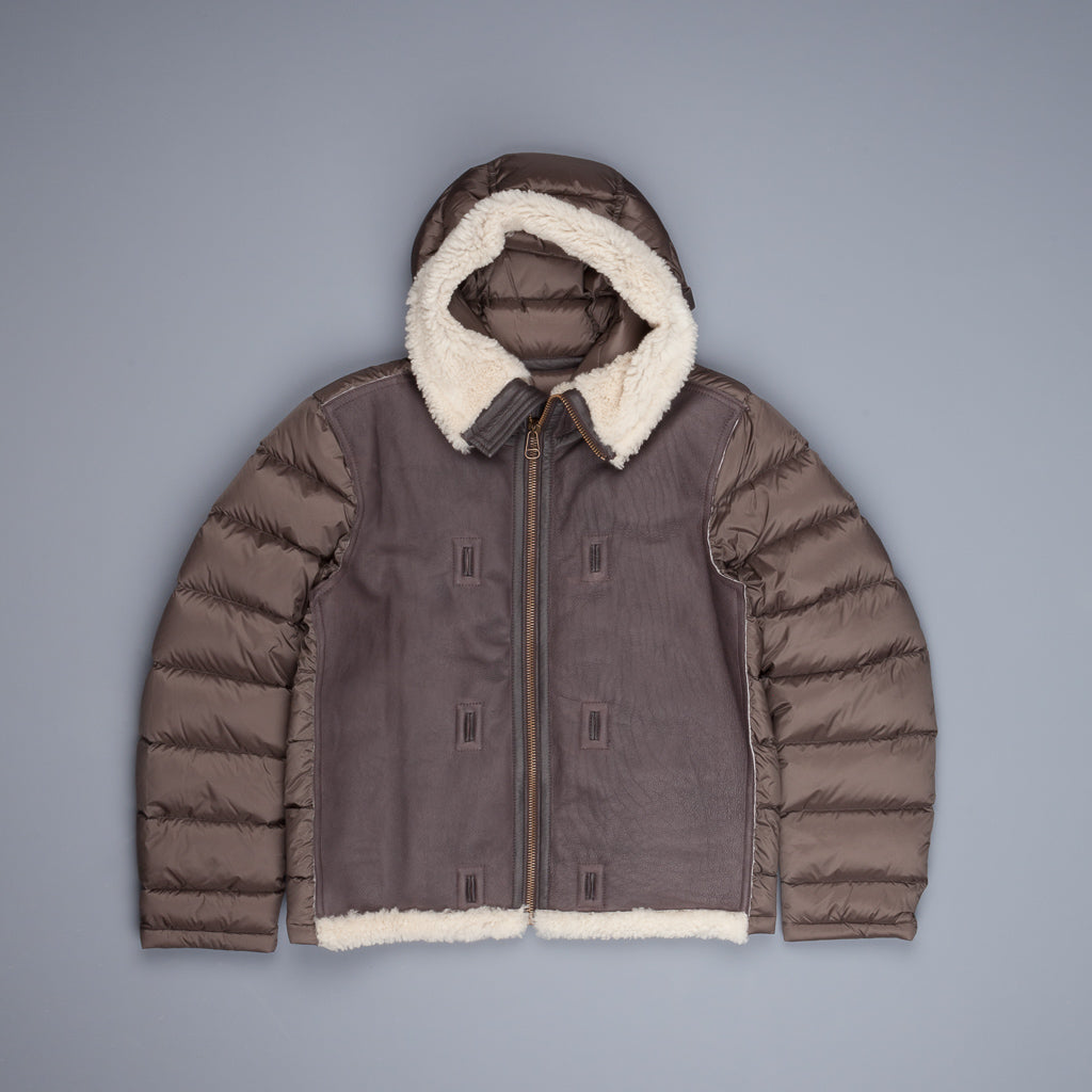 Ten C Shearling hooded Liner Bianco garza