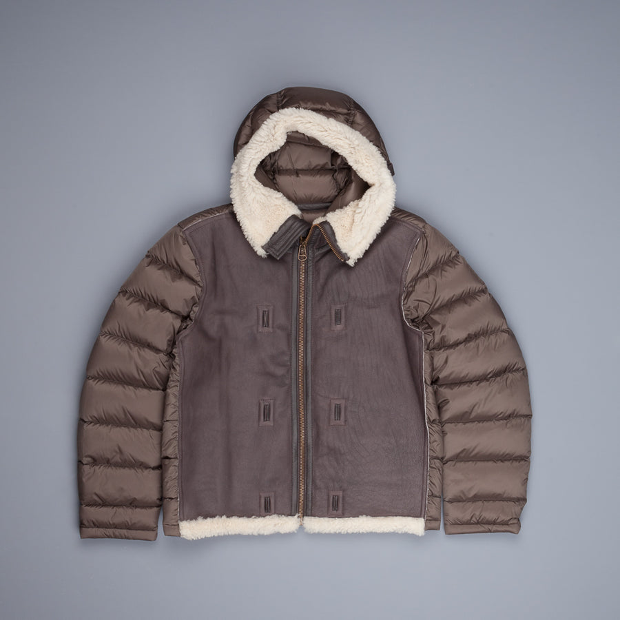 Ten C Shearling hooded Liner Bianco garza
