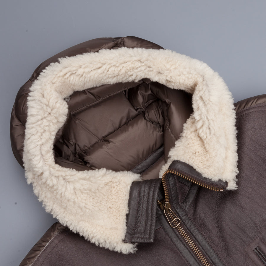 Ten C Shearling hooded Liner Bianco garza