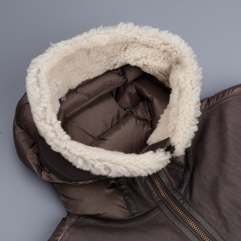 Ten C Shearling hooded Liner Bianco garza