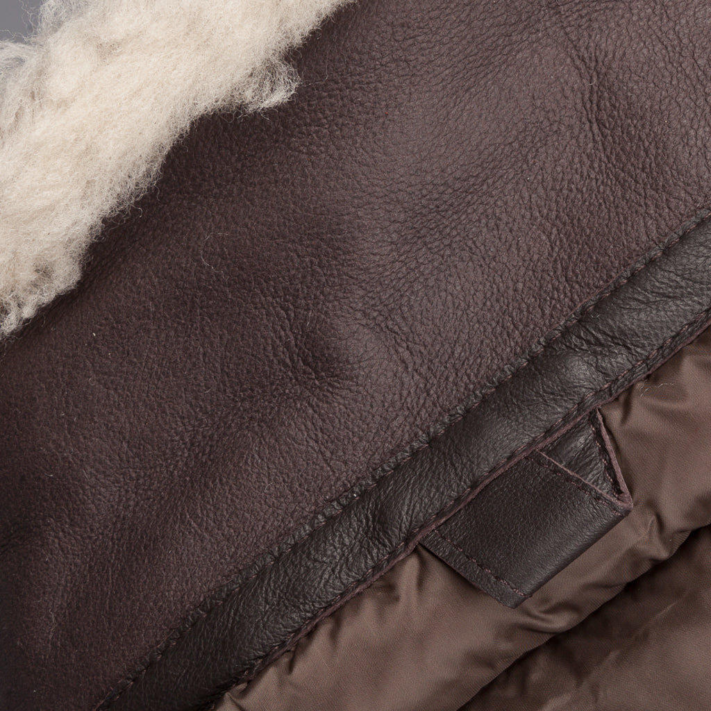 Ten C Shearling hooded Liner Bianco garza