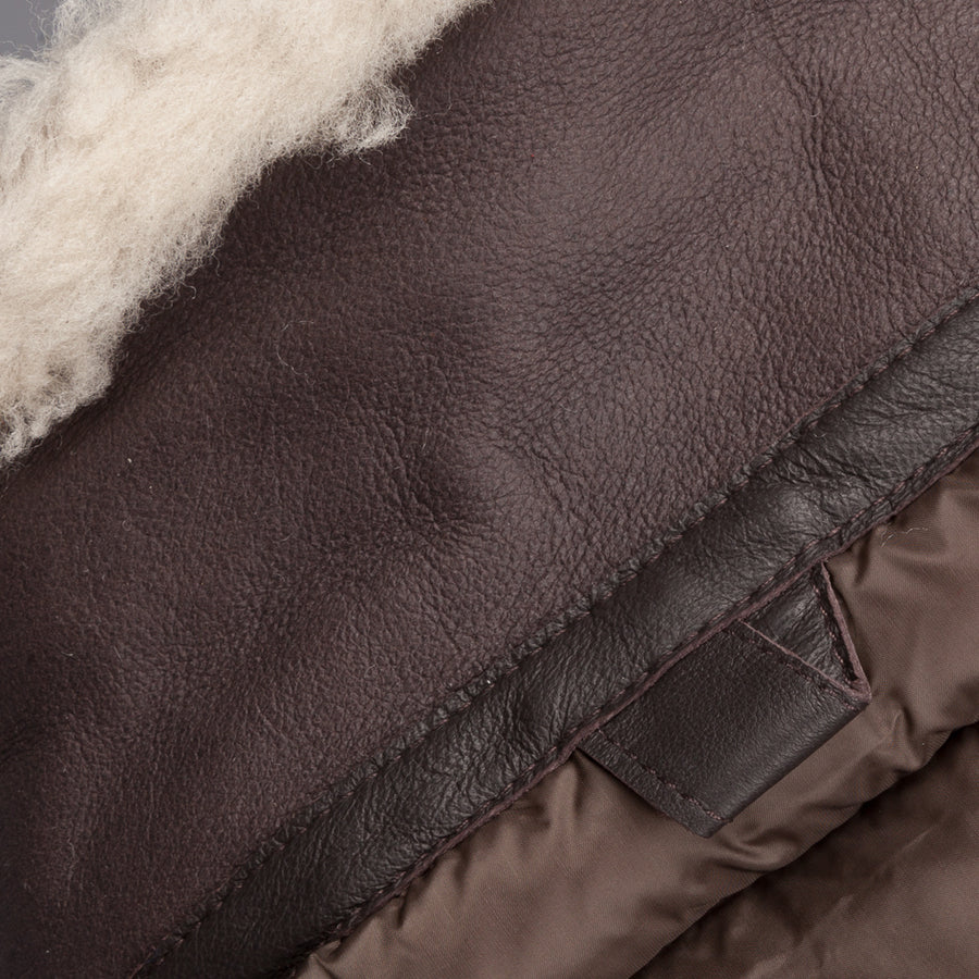 Ten C Shearling hooded Liner Bianco garza