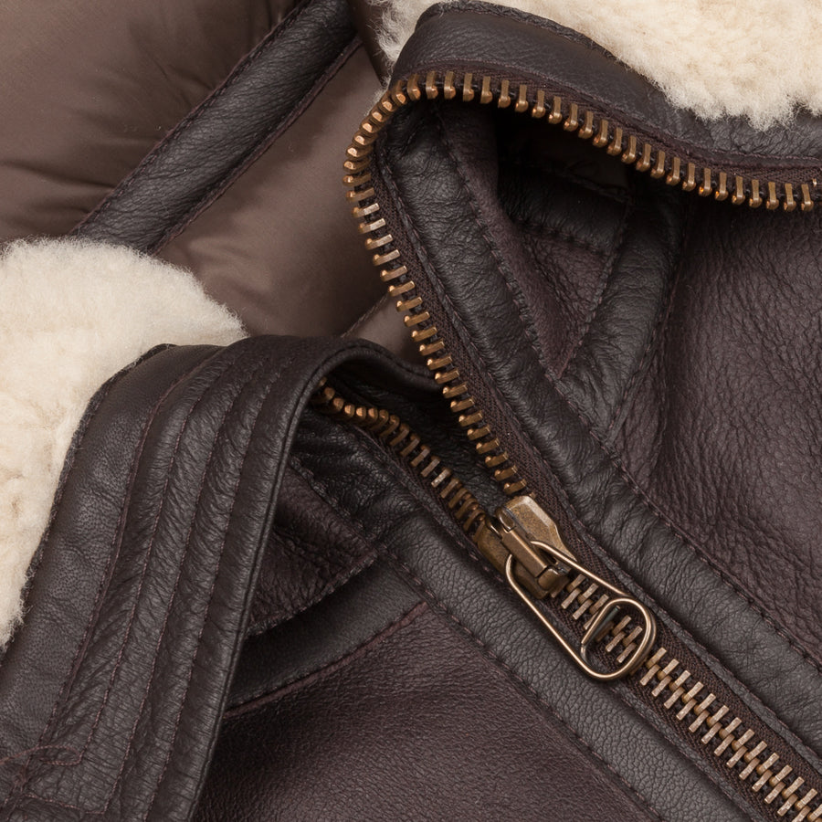 Ten C Shearling hooded Liner Bianco garza