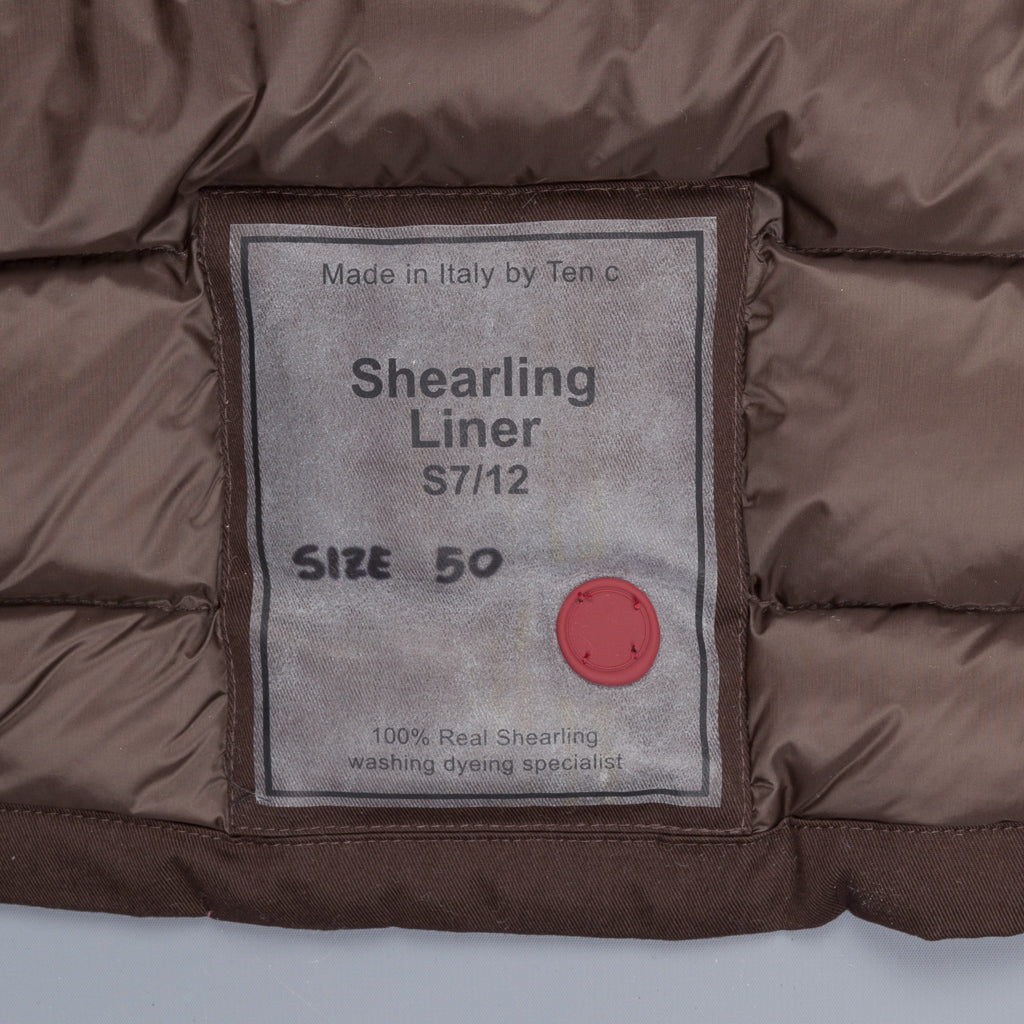 Ten C Shearling hooded Liner Bianco garza