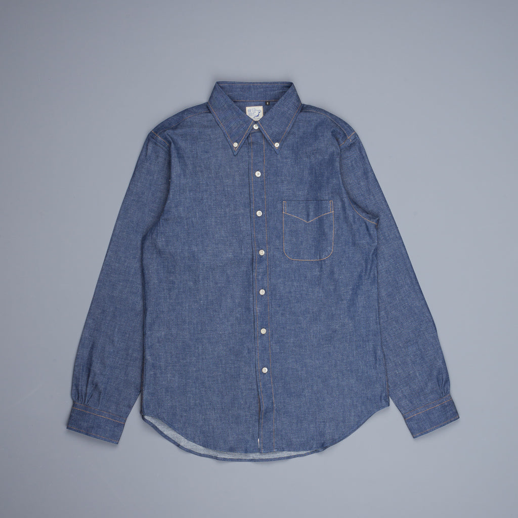 Orslow Buton Down Denim Shirt "Rigid"