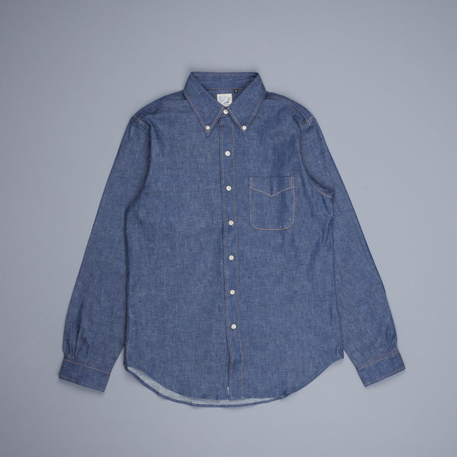 Orslow Buton Down Denim Shirt "Rigid"