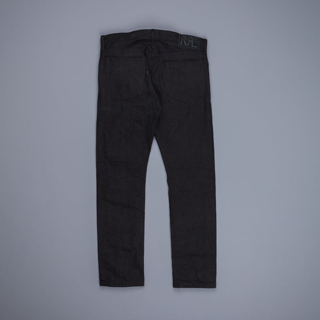 RRL Slim Fit 5 Pocket New Black On Black