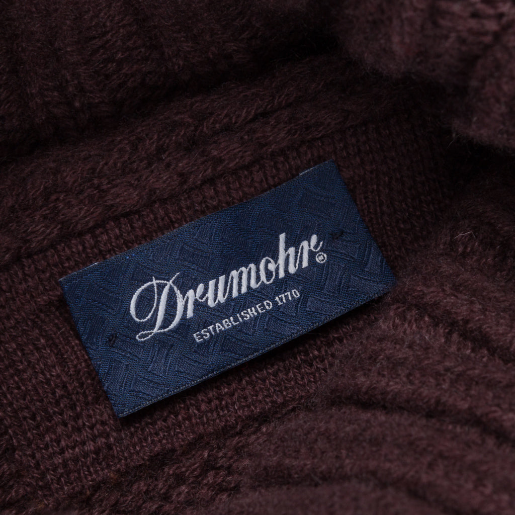 Drumohr Cashmere Tre Fili Dolcevita Marrone Castagna