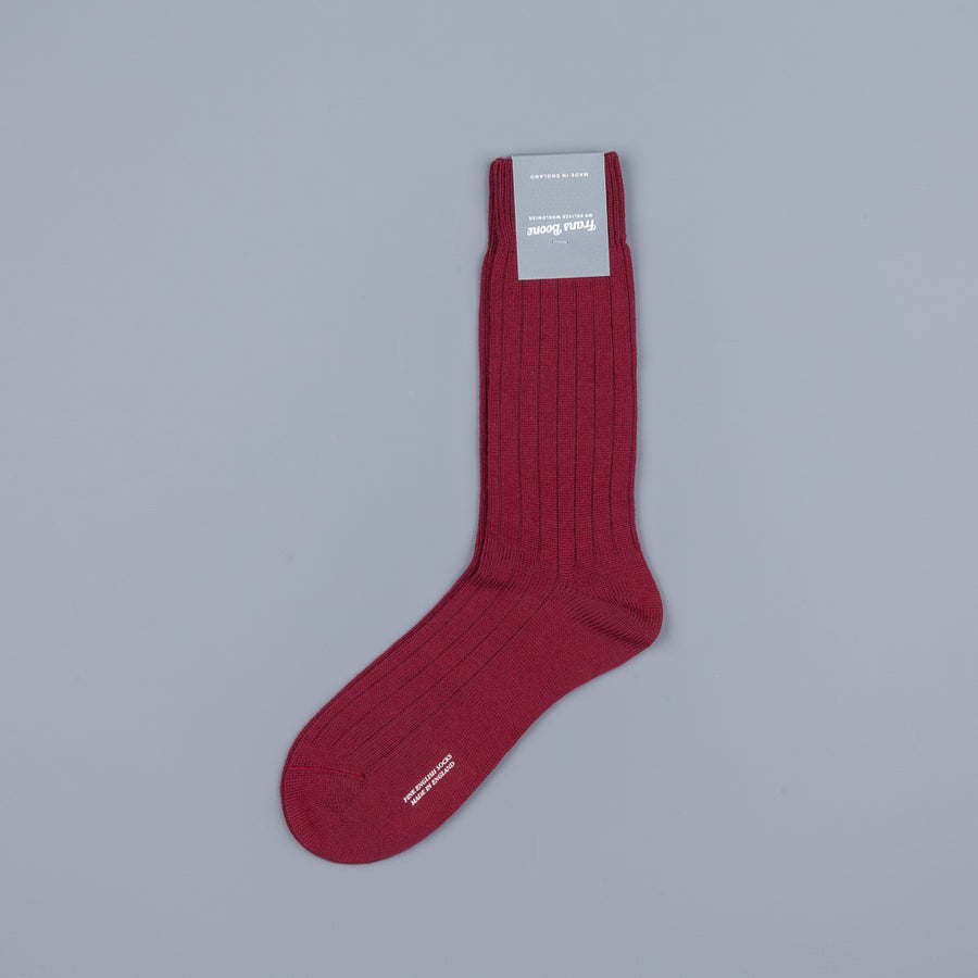 Pantherella Packington Merino wool socks Wine