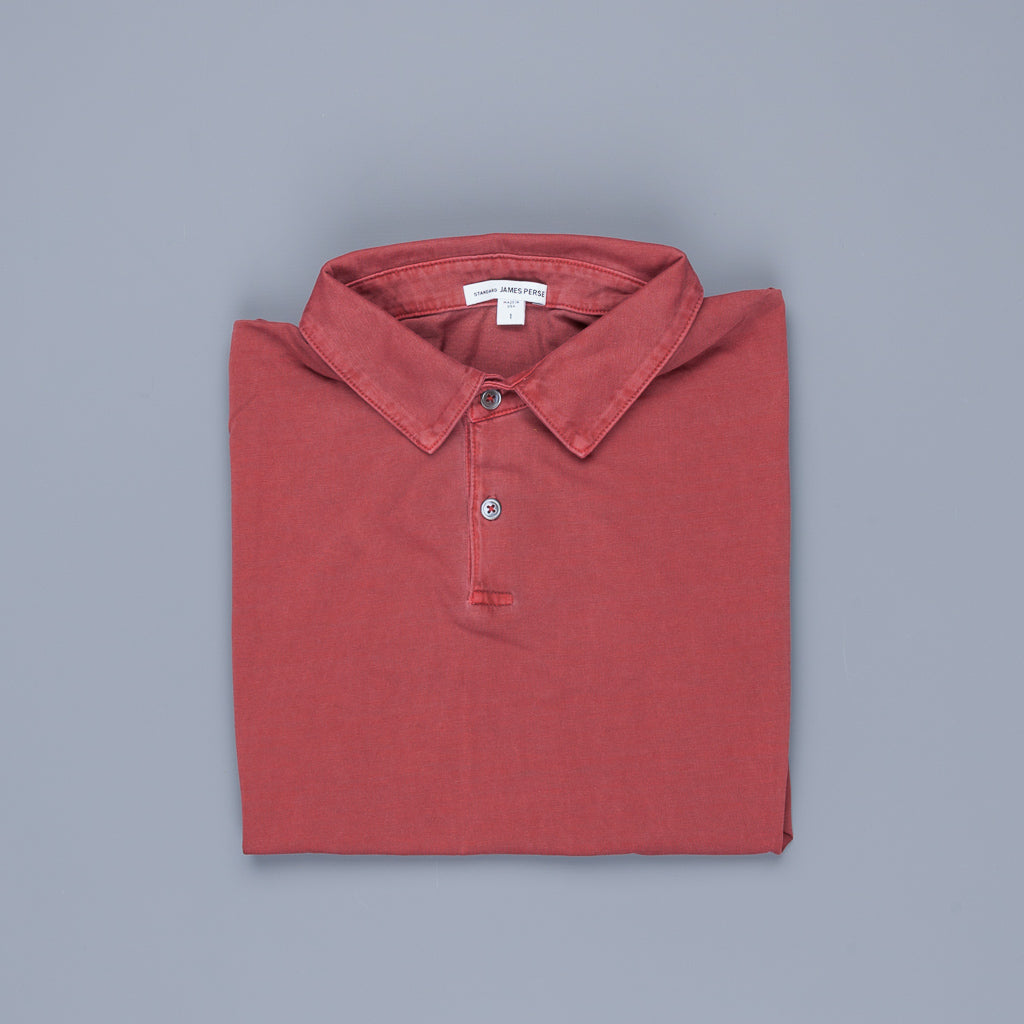 James Perse Revised standard polo Claret