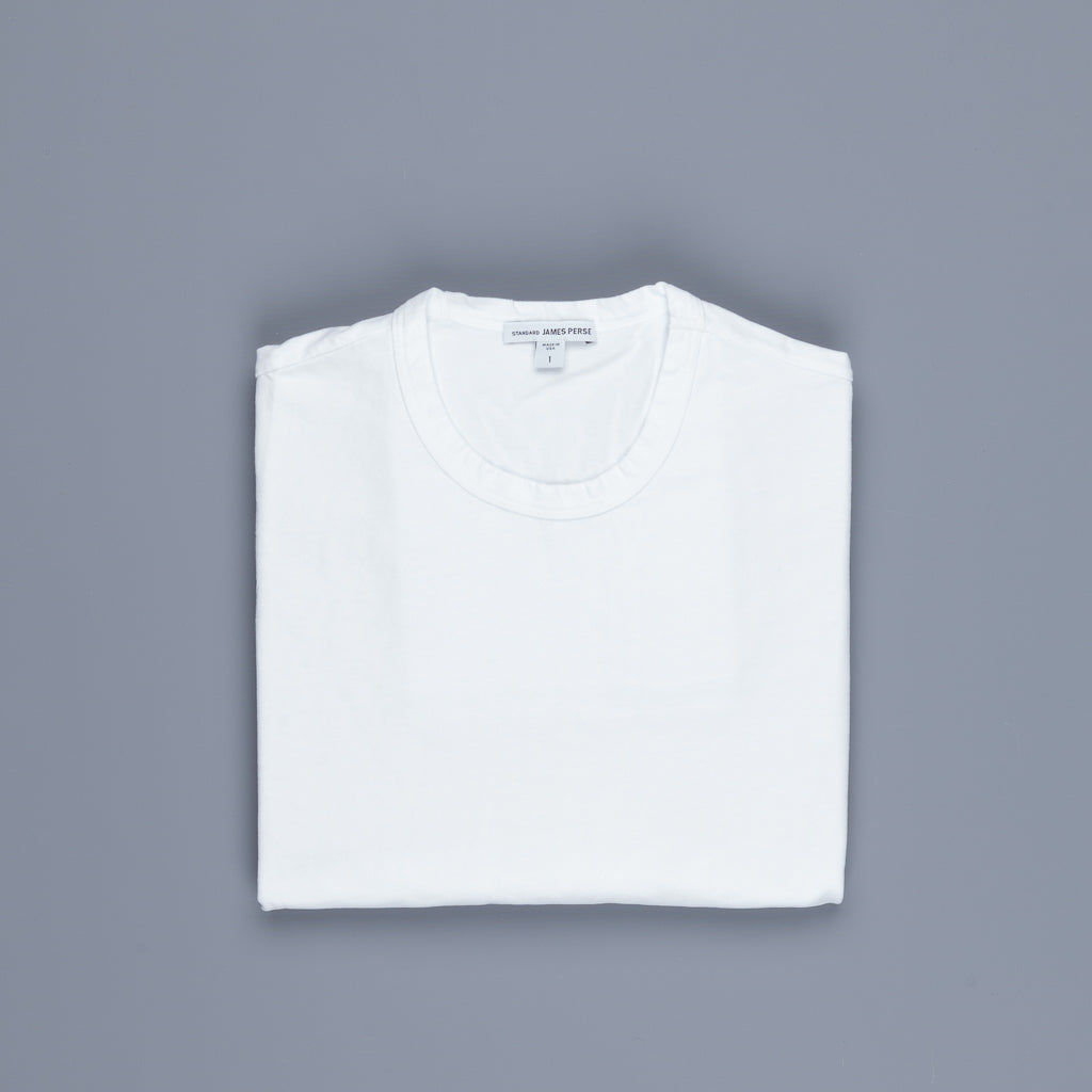 James Perse Longsleeve Crew Neck Suede Jersey White