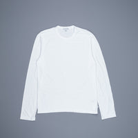 James Perse Longsleeve Crew Neck Suede Jersey White