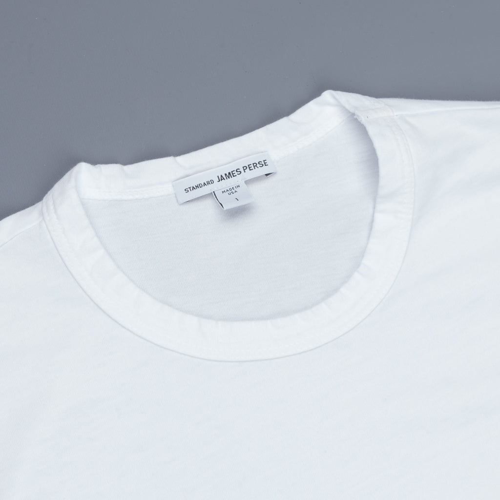 James Perse Longsleeve Crew Neck Suede Jersey White