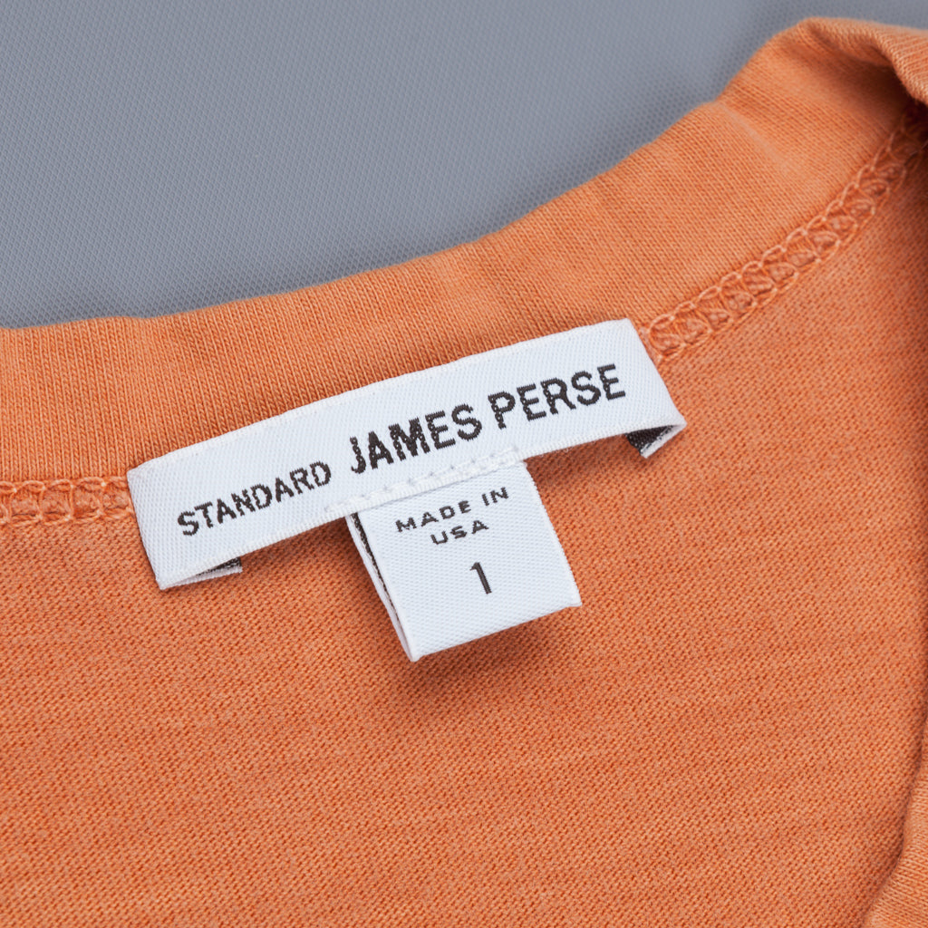 James Perse Crew Neck Pocket Tee Suede Jersey Orange