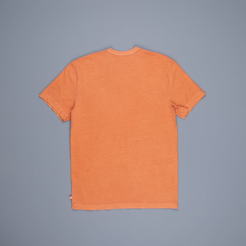 James Perse Crew Neck Pocket Tee Suede Jersey Orange