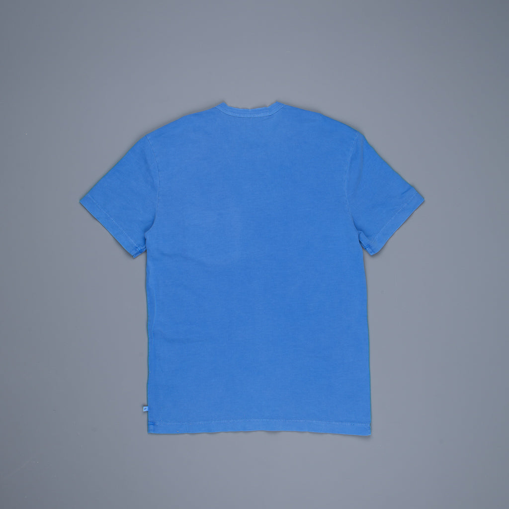 James Perse Crew Neck Pocket Tee Suede Jersey Electric Blue