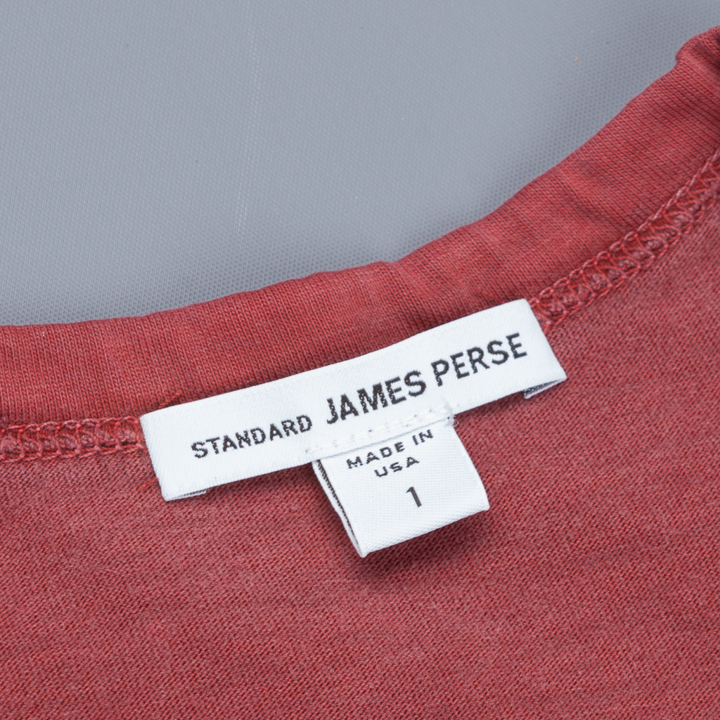 James Perse Crew Neck Pocket Tee Suede Jersey Claret