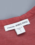 James Perse Crew Neck Pocket Tee Suede Jersey Claret