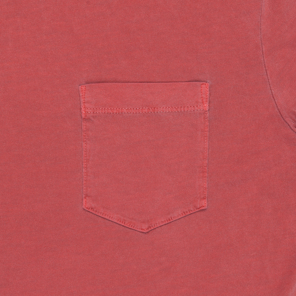 James Perse Crew Neck Pocket Tee Suede Jersey Claret