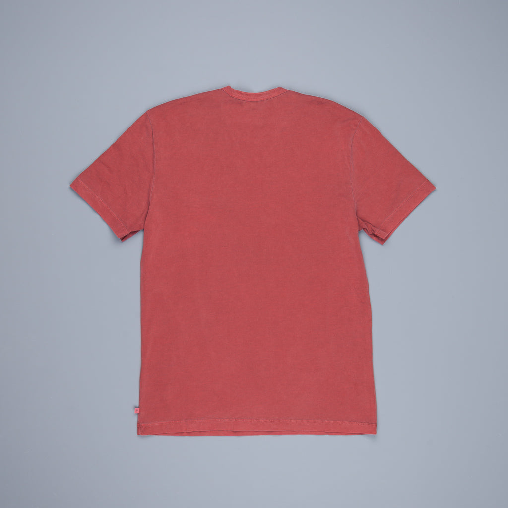 James Perse Crew Neck Pocket Tee Suede Jersey Claret